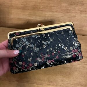 Vintage Black Floral Clutch